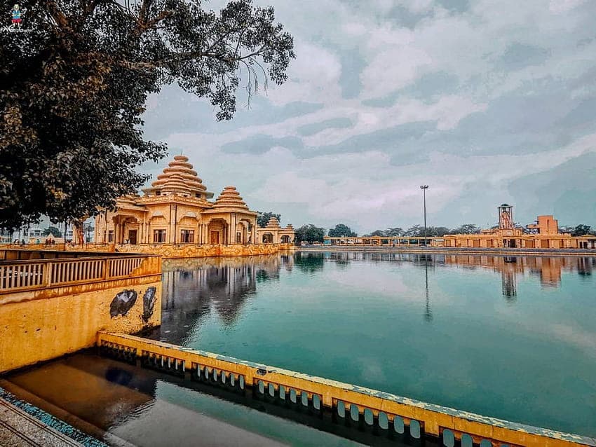 Beautiful sunny view of Ram Tirath Temple