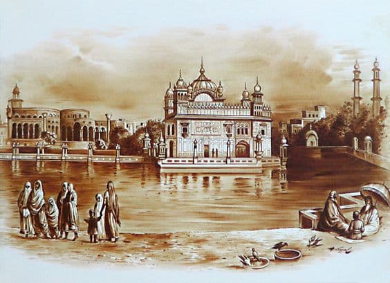 Historical image of Golden Temple Amritsar